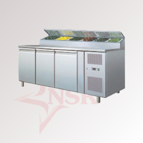 3 Door Undercounter Makeline Refrigerator